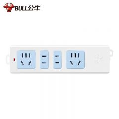 公牛（BULL） 新国标插座/排插/插排/拖线板/接线板/插板 GN-101A 3位10A无开关 无线(新国标)