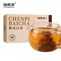 福东海 正宗广东陈皮干寿眉老白茶独立装袋泡茶泡水喝 茶叶 陈皮白茶50g