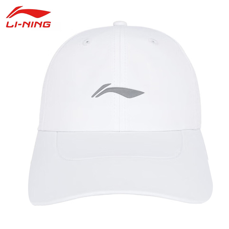 李宁（LI-NING） AMYV029-2舒适透气棒球帽中性风帽子遮阳帽白色F码