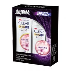 清扬（CLEAR） 净爽头皮护理去屑洗发露清樱花露香水润型400g+160g深层清洁头皮