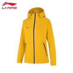 李宁（LI-NING） 防风保暖女款运动风衣AFDUA12-5麦金黄L