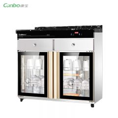 康宝（Canbo） 茶水消毒柜大理石台面餐厅酒店食堂包厢消毒碗柜横向大容量茶水柜触控式 XDZ260-CS2【260升】两门款 国标一星级消毒