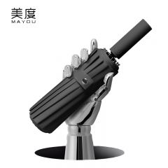 美度（MAYDU） M3316全自动黑胶晴雨伞防晒防紫外线晴雨两用太阳伞加大雨伞曜石黑