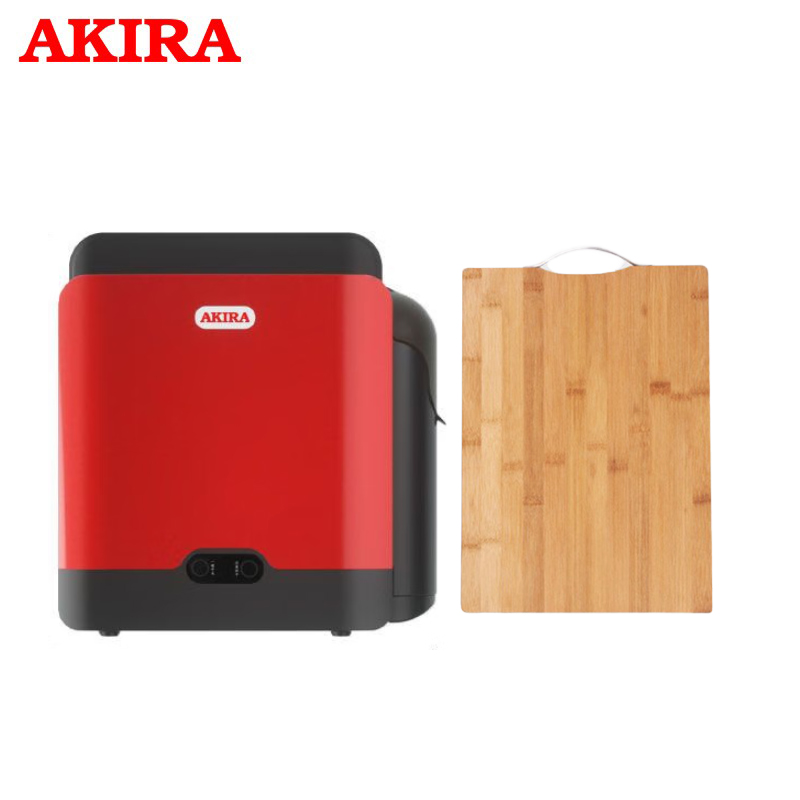 爱家乐（AKIRA） DT8消毒刀架刀具砧板筷子杀菌烘干一体机消毒家用菜板案板刀架智能紫外线防霉餐具消毒机红色+竹砧板