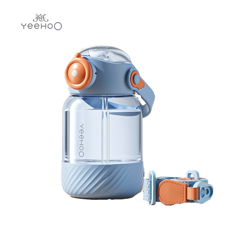 英氏（YEEHOO） S37B小飞侠夏季杯米蓝色600ml