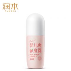 润本 桃叶水婴儿爽身露100ml桃叶精华宝宝液体爽身粉滚珠型