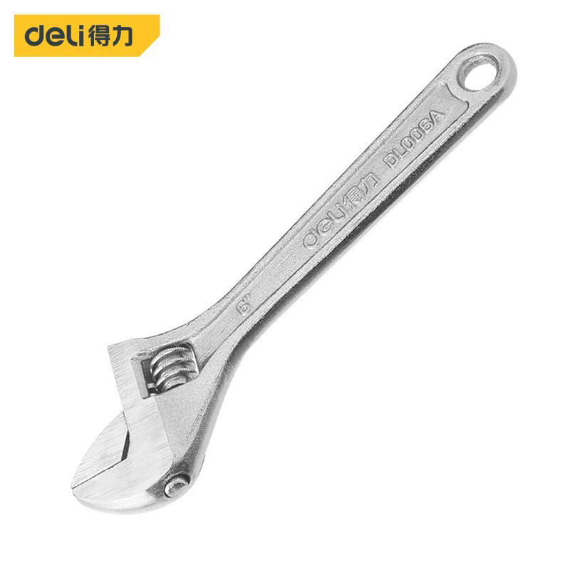 得力（deli） DL006A 多功能活动扳手光柄开口活络扳手激光刻度6英寸