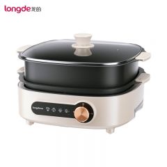 龙的（longde） LD-HG5032 多功能锅电火锅家用电炒锅电煮锅多档多功能料理烤肉电热锅 5L