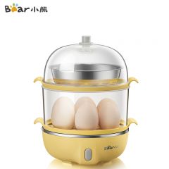 小熊（Bear） 煮蛋器 家用早餐迷你机蒸蛋器自动断电一键式双层带不锈钢碗 ZDQ-B14W5