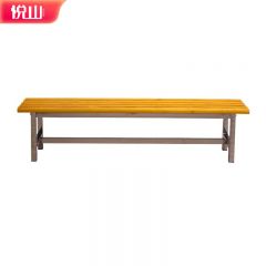 悦山 长椅更衣室换鞋长条凳休息长凳 浅色1800*400*450