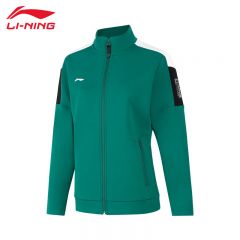 李宁（LI-NING） 柔软舒适保暖女款开衫无帽卫衣AWDUA82-3石绿色XL