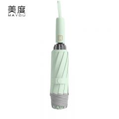 美度（MAYDU） M3362全自动反向折叠伞加固防风晴雨两用伞三折10骨雨伞冷香绿