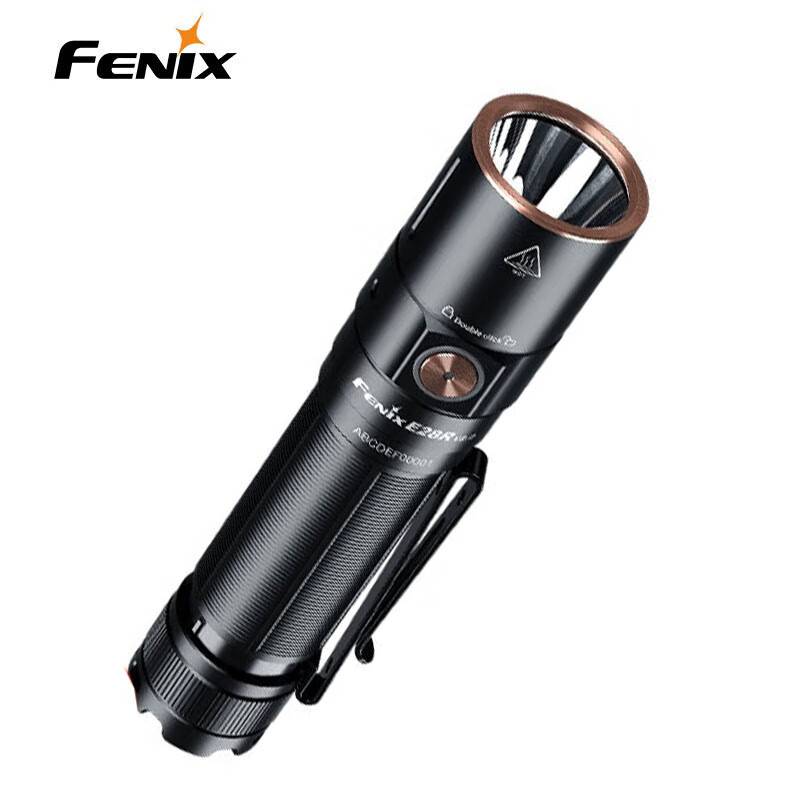 FENIX E28R V2.0手电筒强光远射户外照明EDC便携防水手电  曜石黑