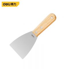得力（deli）木柄不锈钢油灰刀清洁刮刀铲刀抹灰腻子刀3寸 DL-HD3C