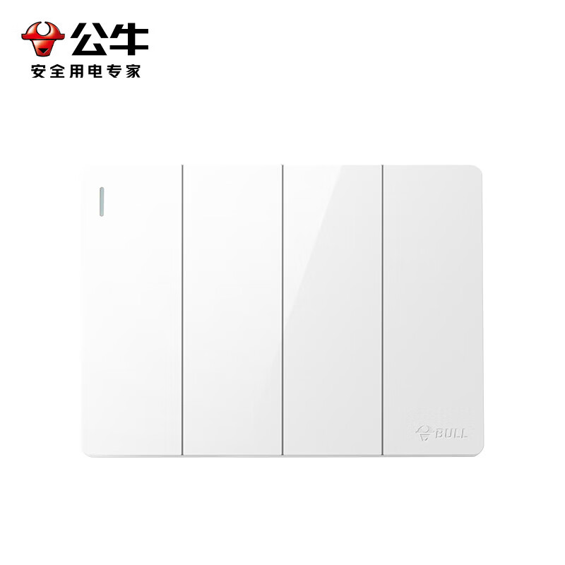 公牛(BULL) G59K412 明装大板开关插座 四开双控开关