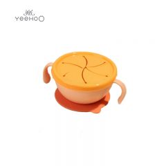 英氏（YEEHOO） C26A蟹腿柄3合1吸管碗橘色