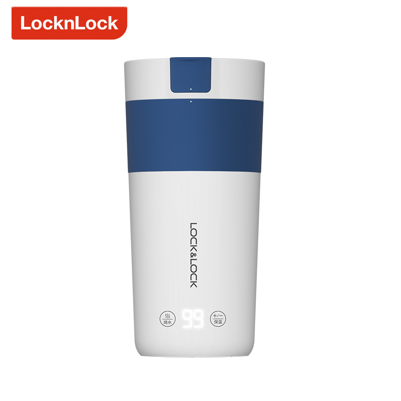 乐扣乐扣（LOCK&LOCK） EJK3115BLU 电热水杯便携式烧水壶保温迷你小型家用自动加热旅行外出烧水杯迷你烧水壶 电热水杯-350ml-蓝色