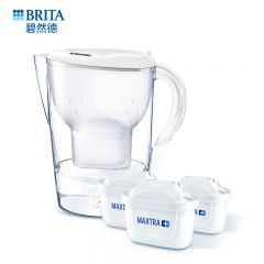 碧然德(BRITA) 滤水壶Marella白色3.5L 1壶4芯套装 海洋系列 过滤净水器 家用滤水壶 净水壶配4只滤芯