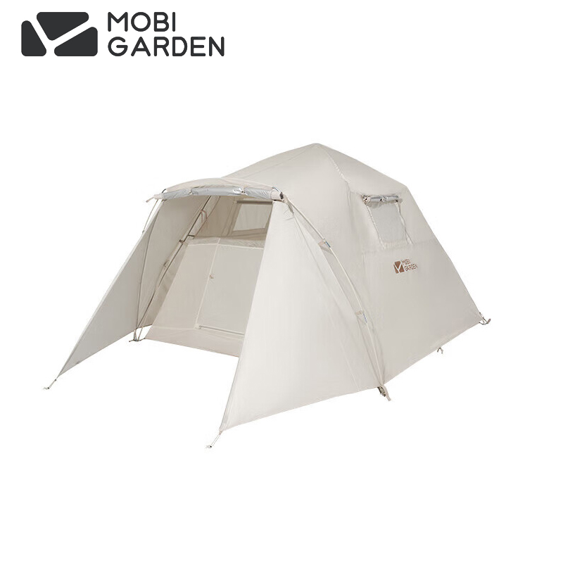 牧高笛（MOBIGARDEN） 户外露营大空间速开搭建双层帐零动家庭版 EXZQU61004米白