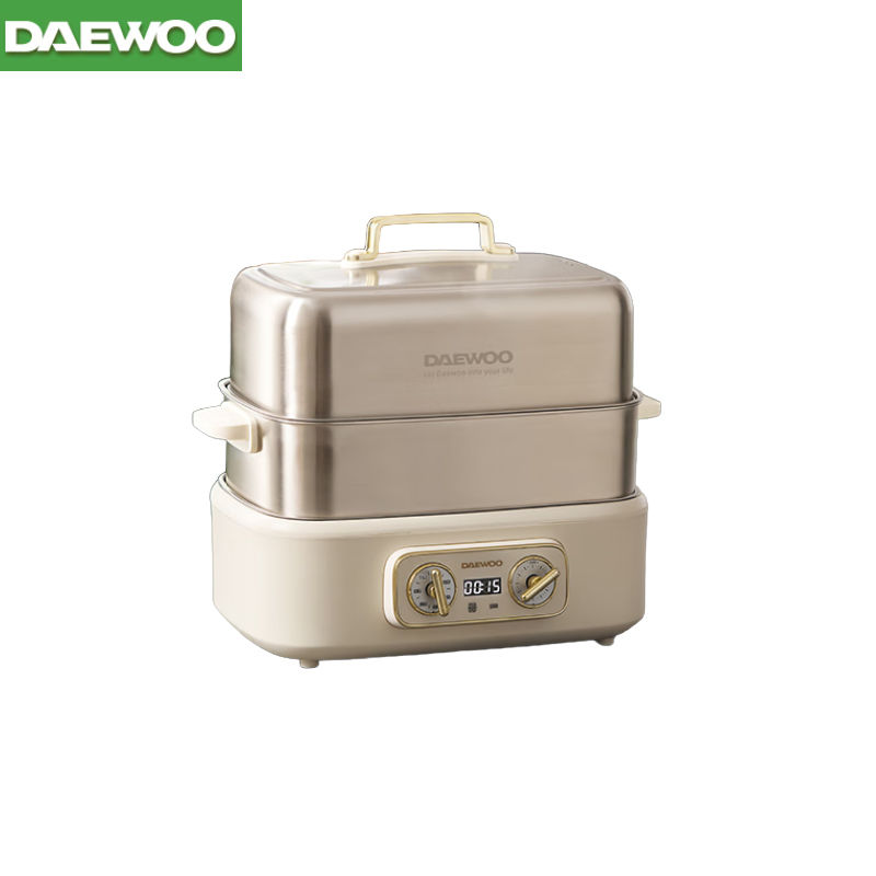 大宇（DAEWOO） S30多功能蒸锅蒸煮炖一体家用304不锈钢多层大容量蒸汽锅18L