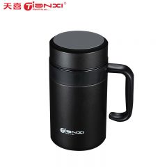天喜（TIANXI） 保温杯 316不锈钢男士茶杯 TBB179-520-B1绅士黑520ML（升级316不锈钢）加厚款