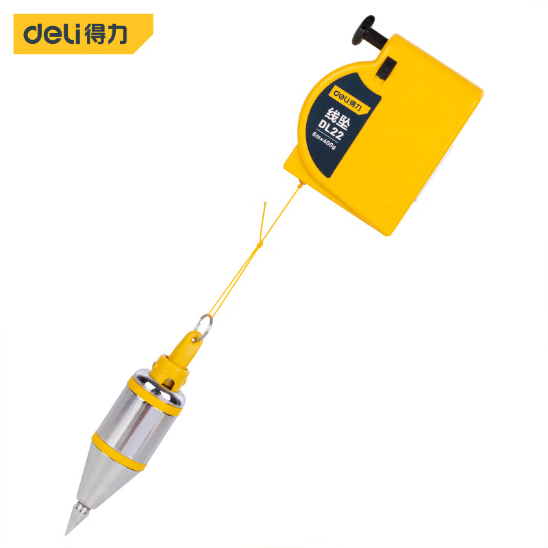 得力（deli） DL22 6米磁性线坠线锤磁力垂直锤装修吊线坠自动收线