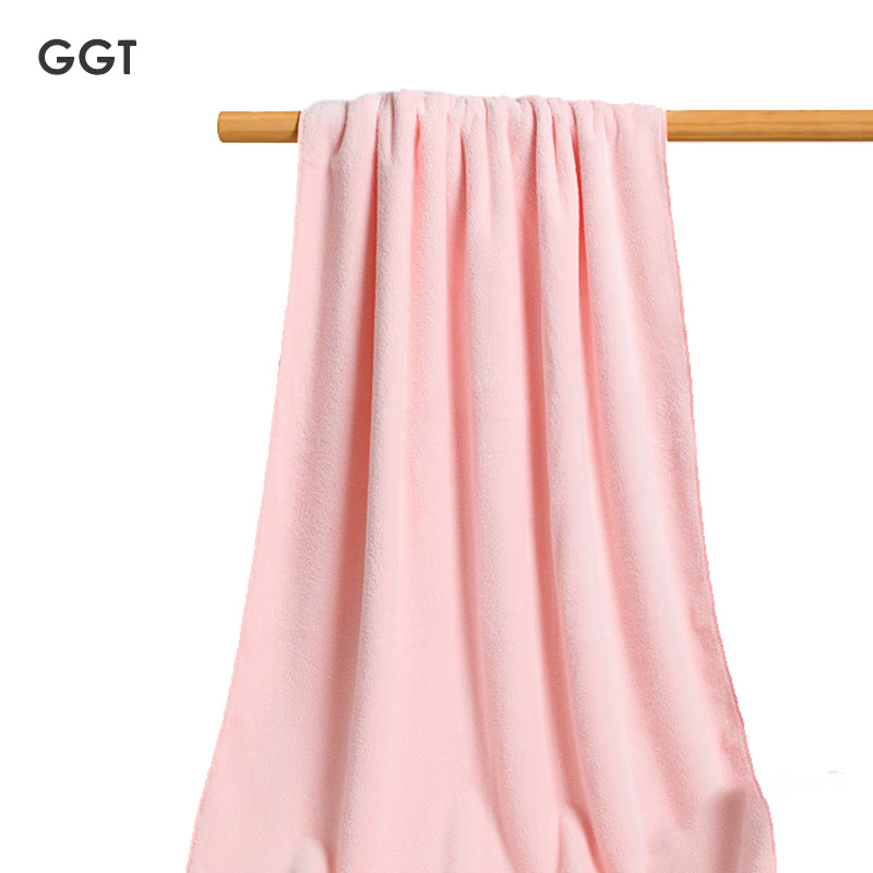 GGT 日本男士浴巾洗澡吸水速干大浴巾毛巾成人不掉毛女樱若色80*200cm