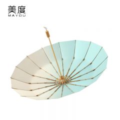美度（MAYDU） M3163渐变太阳伞防晒防紫外线女晴雨两用遮阳伞16骨彩胶渐变绿