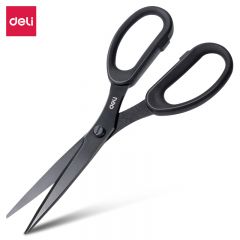 得力（deli） 77794  210mm人机造型剪刀黑色防锈处理办公用品 黑