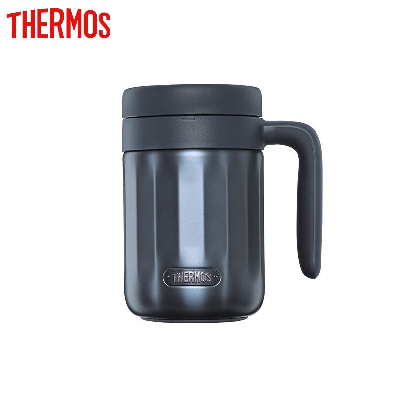 膳魔师（THERMOS） TCMN-600保温杯不锈钢泡茶咖啡杯商务办公把手杯子 蓝色(BL)