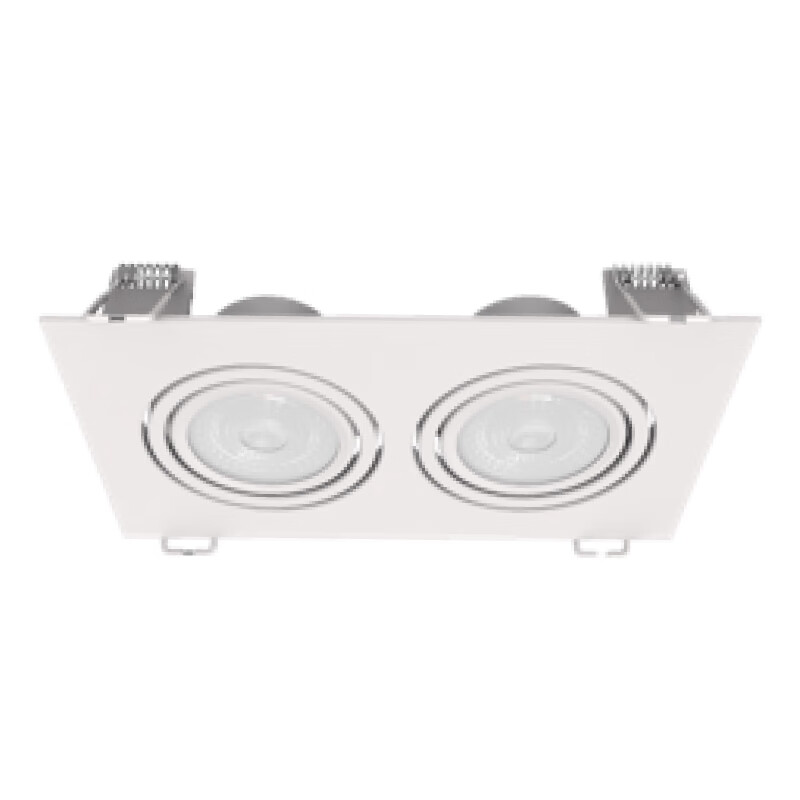 飞利浦（PHILIPS） LED格栅射灯组合装GD100 双头500lm窄角 6W*2 暖光3000K 1个 929002549510 适用于房产物业，家用