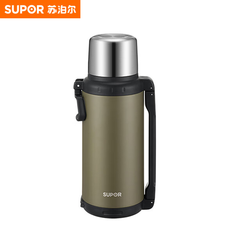 苏泊尔（SUPOR） KCV20BV10 极光旅行保温壶304不锈钢保温瓶车载水壶户外暖水瓶极光绿2L