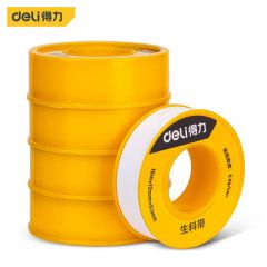 得力（deli） 生料带 加宽加长型聚乙烯密封胶带强密封耐老化强韧性5卷 DL389515