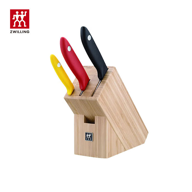 双立人（ZWILLING） TWIN Point S三色竹制插刀架四件套 32870-004-762