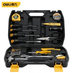 得力（deli） 家用多功能五金工具箱套装 手动工具组套电工维修家用27件 DL5963