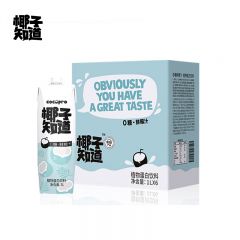 椰子知道 0糖鲜椰汁 无糖椰奶植物蛋白 饮酒席婚庆家宴分享装 低GI饮料1L*6瓶