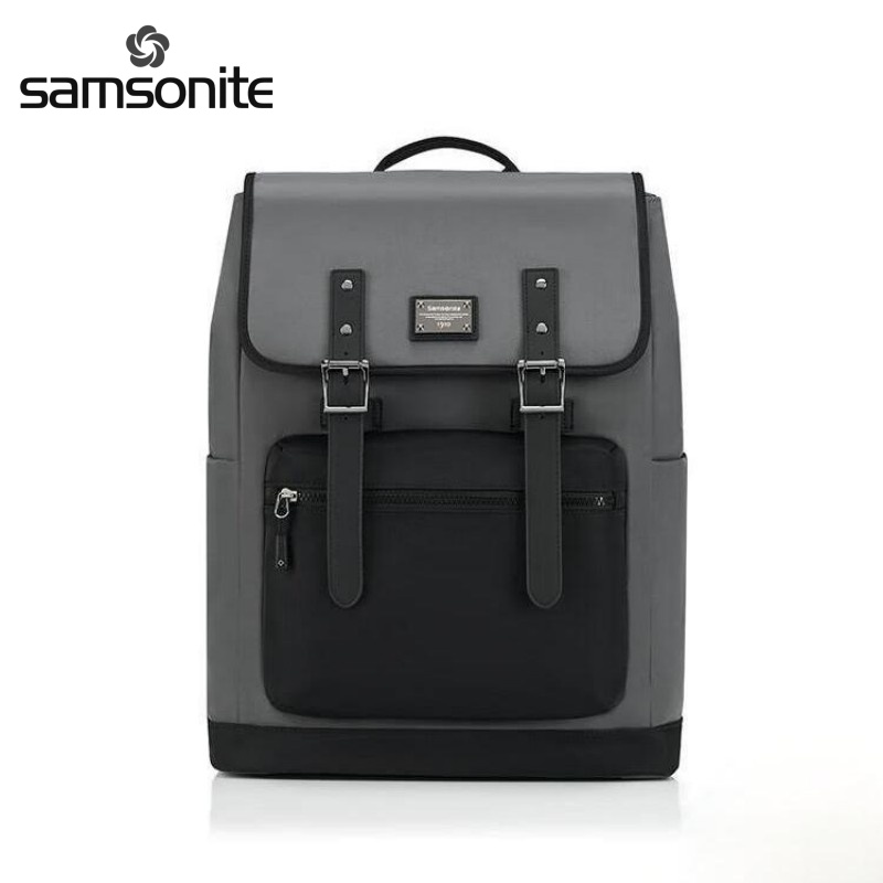 新秀丽（Samsonite） 双肩电脑包翻盖男士 TR1*08029 灰色