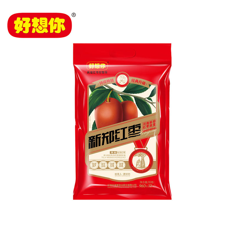 好想你 即食免洗大枣河南特产零食礼包 特级新郑红枣960g