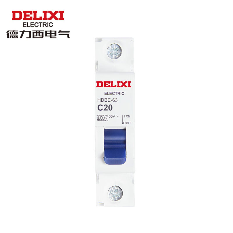 德力西（DELIXI）空气开关 HDBE631C20 家用空开小型断路器1P单极断路器 1P20A