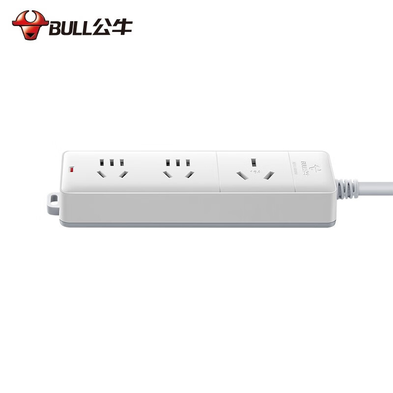 公牛（BULL） 插座 GN-405D 三位16A无开关 1.8M(新国标) 插线板/插排/排插/接线板/拖线板