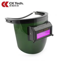 成楷科技（CK-Tech） CKL-3118 高空电焊防护面罩 太阳能自动变光焊接面屏 搭配安全帽使用 绿色 1套