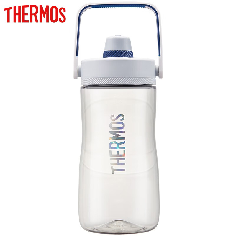 膳魔师（THERMOS） TCSP-1200 GY波波桶Tritan大容量水杯运动健身水壶户外露营旅行杯子灰色 1200ml