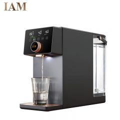 IAM 熟水机即热式饮水机反渗透过滤加热净水器家用台式小型直饮加热一体3秒喝上凉白开X6GY黑色