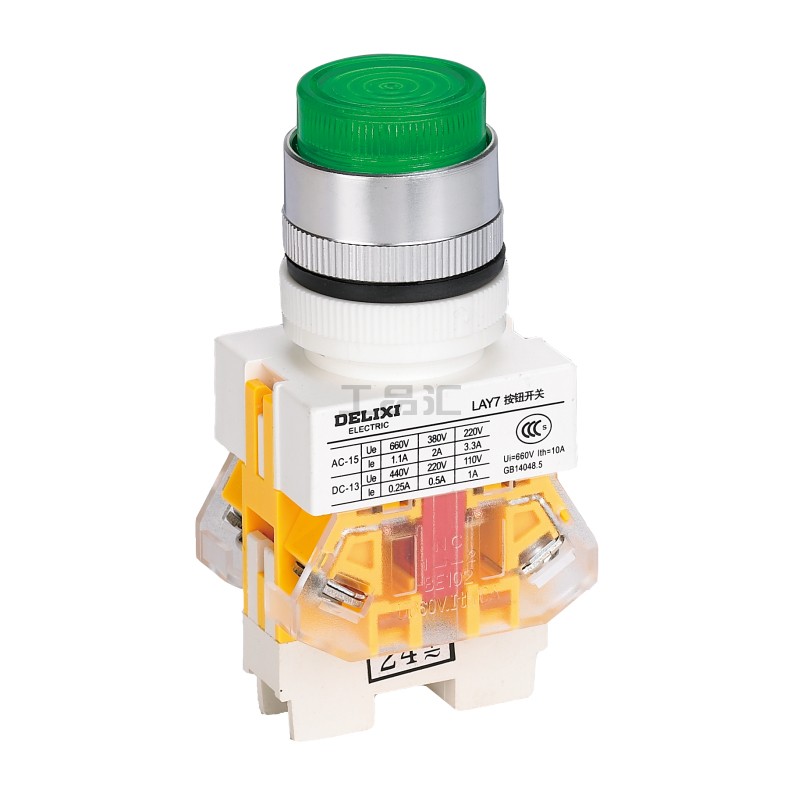 德力西电气（DELIXI ELECTRIC） 按钮开关；LAY7-11DZS 220V LED 红
