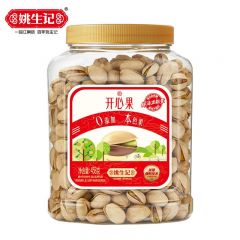 姚生记 开心果458克 开口好剥每日坚果干果孕妇儿童休闲原色零食炒货  桶装