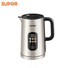 苏泊尔（SUPOR） SW-15S02FQ电水壶双层保温防烫热水壶 不锈钢电烧水壶带防尘盖1.5L