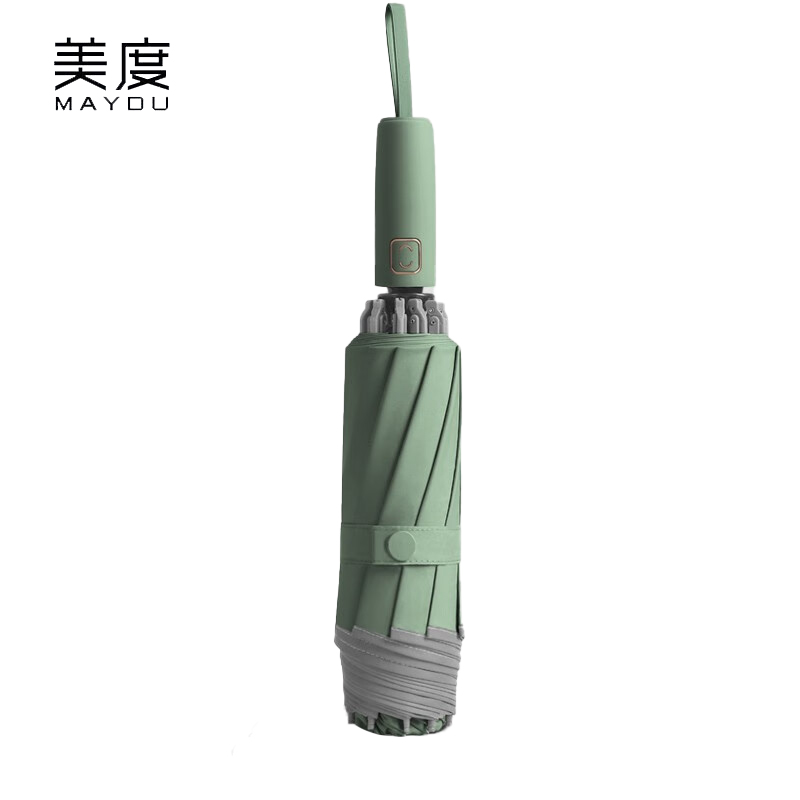 美度（MAYDU） M3362全自动反向折叠伞加固防风晴雨两用伞三折10骨雨伞橄榄绿