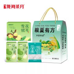 陇间柒月 绿豆银耳莲子冰糖煮汤食材 五谷杂粮 粮油礼包节日福利伴手礼盒 夏日莲莲仲夏物语840g