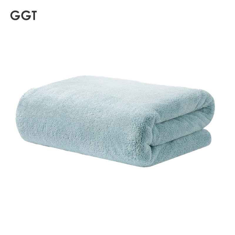 GGT 日本男士浴巾洗澡吸水速干大浴巾毛巾成人不掉毛女千草色80*200cm