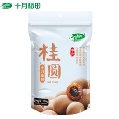 十月稻田 桂圆干500g 龙眼肉干货核小肉厚干货泡茶水带壳桂圆肉即食零食